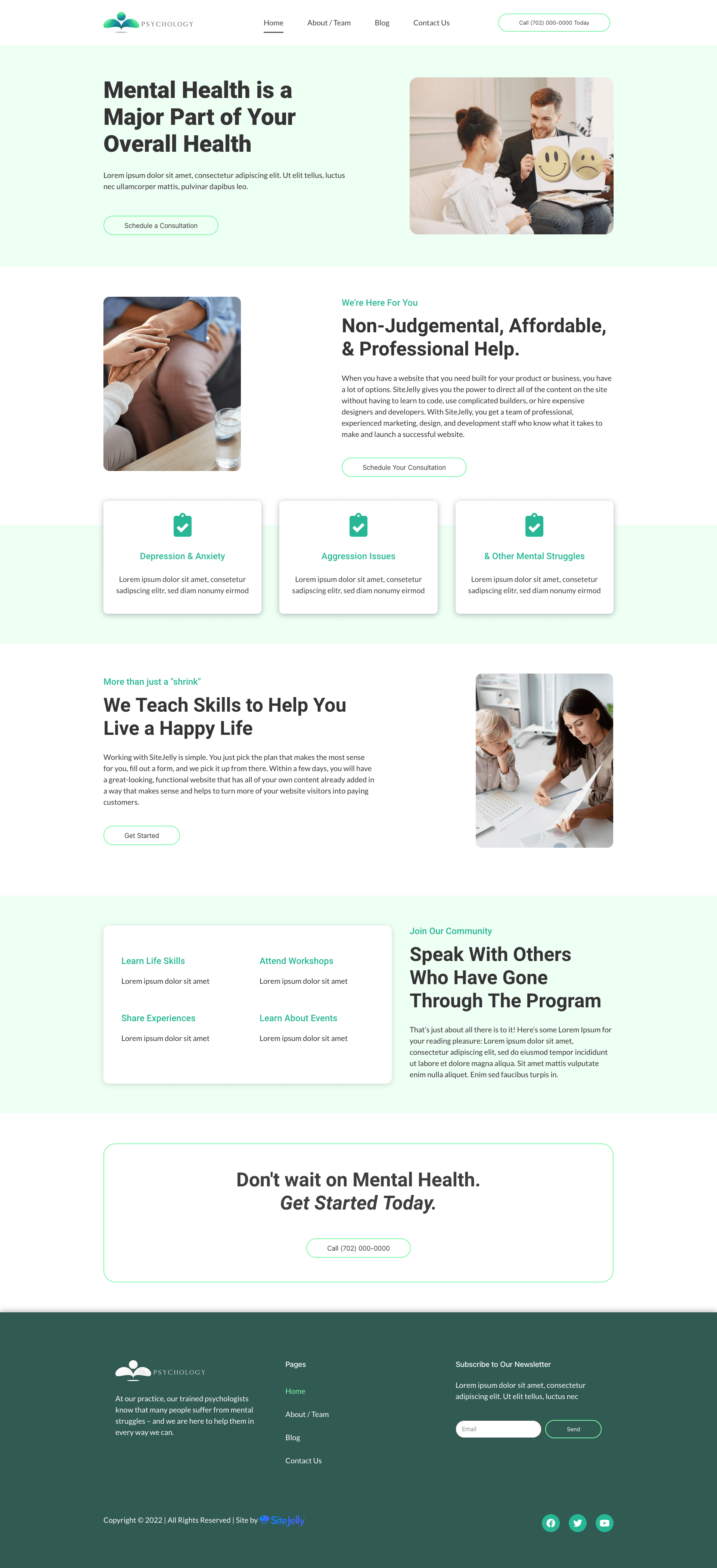 Homepage of this SiteJelly layout